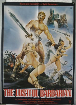 L43 Movie Poster The Lustful Barbarian - Sybill Danning