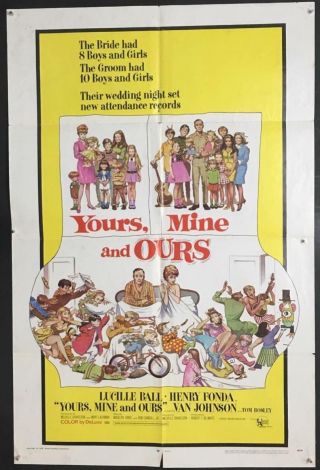 Lucille Ball Henry Fonda Yours,  Mine And Ours 1968 1sh Movie Poster 2017