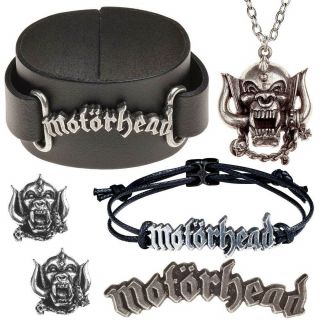 Motorhead Pendant Logo Leather Wristband Earrings Bracelet Alchemy Of England
