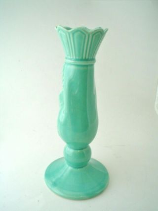 1959 Hull Coronet Queen Vase Teal Blue Glaze USA 5