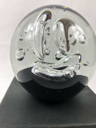 Dynasty Gallery Heirloom Collectibles Blown Glass Black And Clear 3