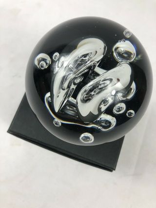 Dynasty Gallery Heirloom Collectibles Blown Glass Black And Clear 5