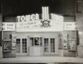 Vintage Theatre Marquee Photograph 1938 B&w Photo Cinema Movie Theater