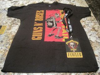 Guns N Roses Tour Shirt Medium Night Train Tour Gnr Fanclub Badge