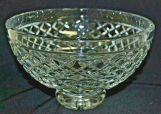 Stunning 8 " Waterford Irish Crystal Footed Centerpiece Serving Bowl