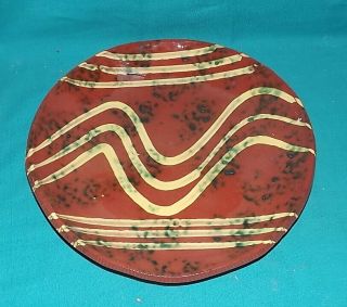 Jeff White Redware Pottery Lebanon Pa Mel Plate 11 Inch 1985