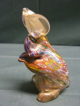 Vintage Vecchia Murano Glass Rabbit 5 1/2 " Tall Figurine With Sticker
