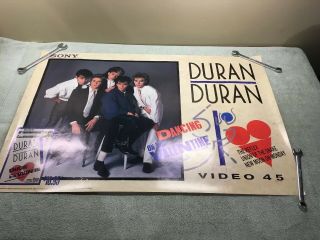 1980’s Duran Duran Dancing On The Valentine Vhs Promotional Poster Sony 1984 Guc