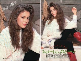 Alyssa Milano Sexy 1989 Japan Picture Clippings 2 - Sheets Vj/m