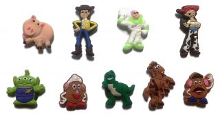 Toy Story Characters 1 " Tall Set Of 9 Mini Pvc Magnets
