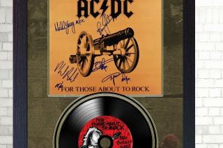 ACDC For Those About To Rock MUSIC SIGNED FRAMED PHOTO LP Vinyl 2