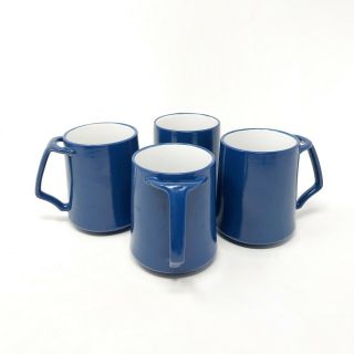 Dansk Kobenstyle Blue Ceramic Mug/cup Set Of 4