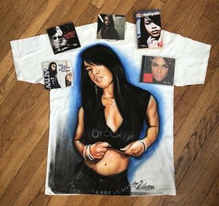 Aaliyah Brooklyn Custom Made Air - Brushed T - Shirt Unisex Large 4 Cd’s & Book Mac