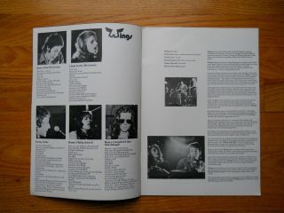 Paul McCartney WINGS OVER EUROPE vintage 1972 Concert program 4