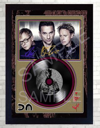 Depeche Mode Enjoy The Silence Music Signed Framed Photo Lp Vinyl Great Gift