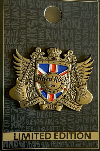 Hard Rock Cafe London Hotel Grand Opening Pin On Card
