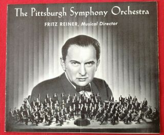 1941 - 42 Pittsburgh Symphony Reiner Menuhin Rachmaninoff Syria Mosque H Flyer
