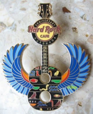 Hard Rock Cafe Hurghada 8th Anniversary Guitar Pin