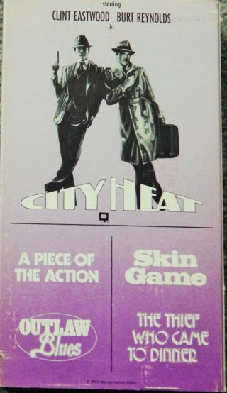 City Heat / Piece Of The Action / Outlaw Blues (video Dealer Promo Vhs,  1980s)