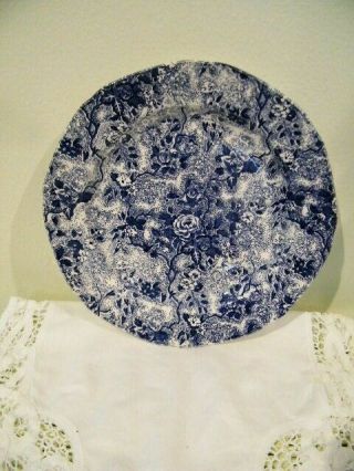 Laura Ashley Staffordshire England Chintzware Blue 9.  5 " Dinnerware Plate 19055