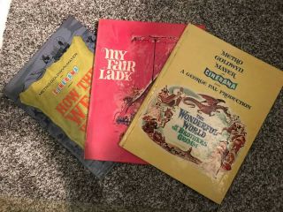 3 Vintage Movie Companion Books; My Fair Lady,  Brothers Grimm,  How West Was Won