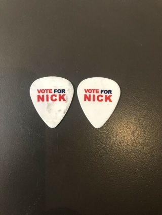 The Jonas Brothers Guitar Pick Nick Jonas 2040 Campaign Pick.  Vote For Nick