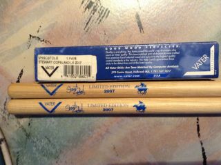 2007 Stewart Copeland Limited Edition Vater Drum Sticks (discontinued) Rare