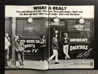 The Doors 1970 14x22” 2 - Page “you Make Me Real” Hit Single Promo Ad