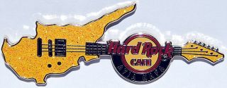 Hard Rock Cafe AYIA NAPA 2018 Cyprus Map Guitar Pin 2
