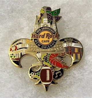Hard Rock Cafe Orleans 30th Anniversary Fleur De Lis & Facades Pin 93810