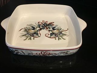 Lenox Winter Greetings Square Baking Dish Casserole Catherine Mcclung