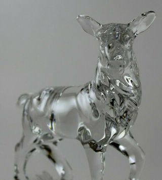Bleikristall 24 Lead Crystal Deer Doe Made in Germany Frosted Leaves 2