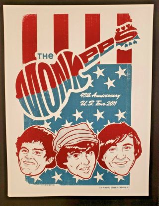 The Monkees - Screen Printed Poster - 45th Anniversary Us Tour 2011