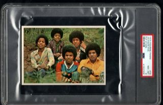 1975 Jackson Five Psa 8 Figurine Panini Pop Stars 79