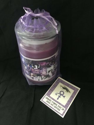 PRINCE Paisley Park Purple Rain JAR CANDLE LOGO Symbol MUSIC NPG TRIBUTE Photo 5