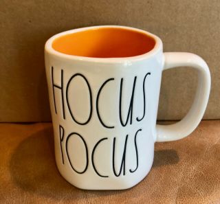 Rae Dunn " Hocus Pocus " Halloween Mug Orange Inside,  Htf Limited Edition