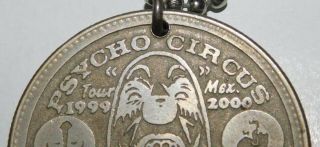 KISS Band Psycho Circus Tour Mexico Concert Coin Ball Chain Keychain 1999 3