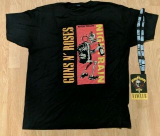 Guns And Roses Fan Club Nighttrain T - Shirt Size Xl Lanyard And Badge