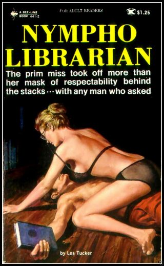 Nympho Librarian Fridge Magnet Sexy 6x8 Pulp Fiction Magnetic Poster