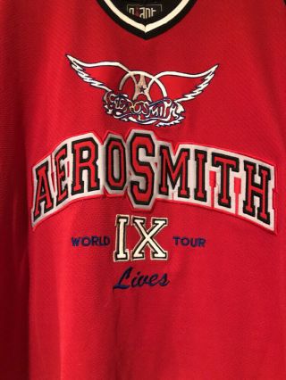 Aerosmith Lives IX 9 World Tour Vintage 90’s Hockey Jersey Size XL 3
