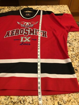 Aerosmith Lives IX 9 World Tour Vintage 90’s Hockey Jersey Size XL 7