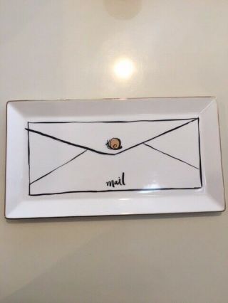 Kate Spade Lenox Daisy Place York Snail Mail Letter Tray 11 " X 6”