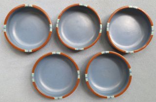 Set of FIVE Dansk Blue Mesa Coupe Soup or Cereal Bowls 4