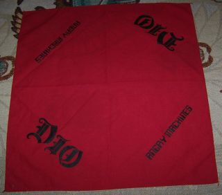 Vintage 1996 Ronnie James Dio Angry Machines Bandana Tapestry Flag Banner Scarf
