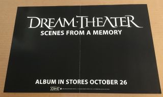 Dream Theater 1999 Teaser Promo Poster For Scenes Cd Usa 17x11 Never Displayed