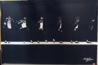 Vintage 1980s Michael Jackson Billie Jean Poster 24”
