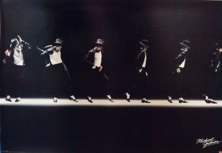 Vintage 1980s Michael Jackson Billie Jean Poster 24” 3