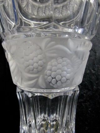 BEYER Bleikristall Large Crystal Candy Dish with Lid - Grape Pattern 4