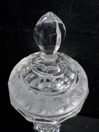 BEYER Bleikristall Large Crystal Candy Dish with Lid - Grape Pattern 5