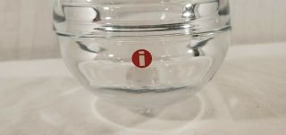 2 Iittala Ballo Clear Glass Votive Candle Holder Made In Finland
